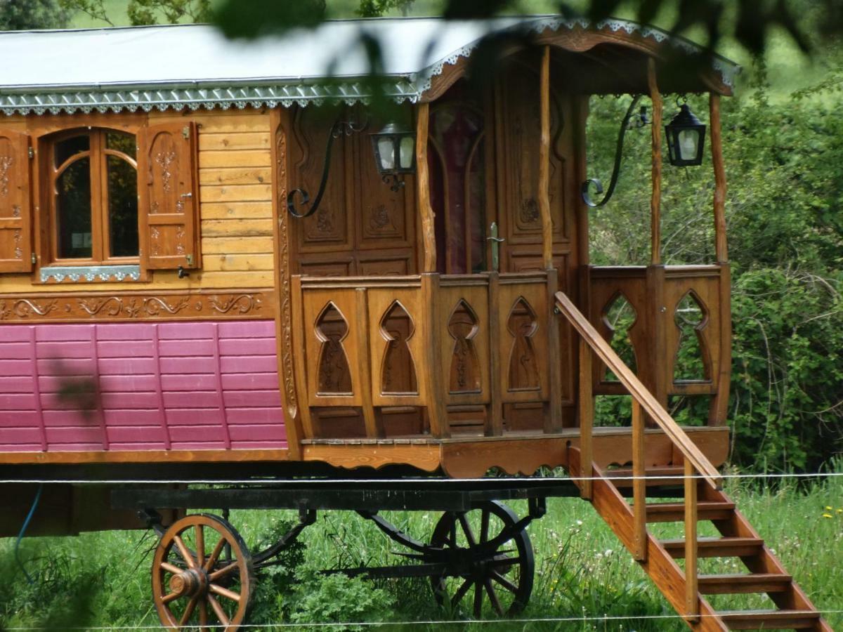 Une Roulotte Et Des Chevaux Treffléan Exterior photo